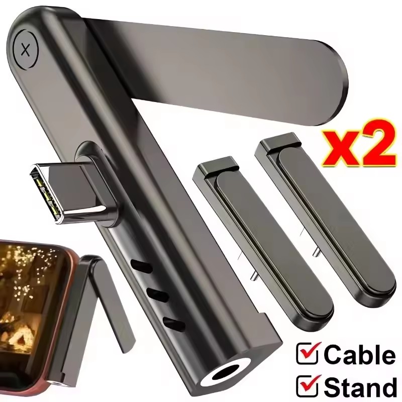 Type 2 Charger - 2/1PCS Draagbare USB C naar 3,5
