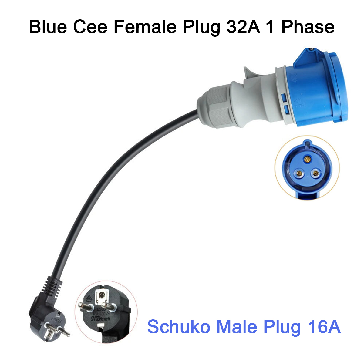 NTO Blauwe CEE Vrouwelijke Ste - Ev Charger Adapter recensie en prijs