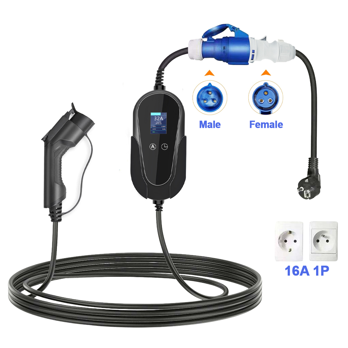 NTO Blauwe CEE Vrouwelijke Ste - Ev Charger Adapter recensie en prijs