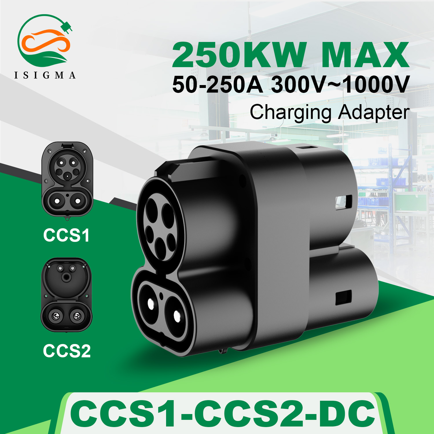 Isigma, CCS1 naar CCS2 DC alle - Ccs2 To Ccs1 Fast Charge Adapter 250Kw recensie en prijs
