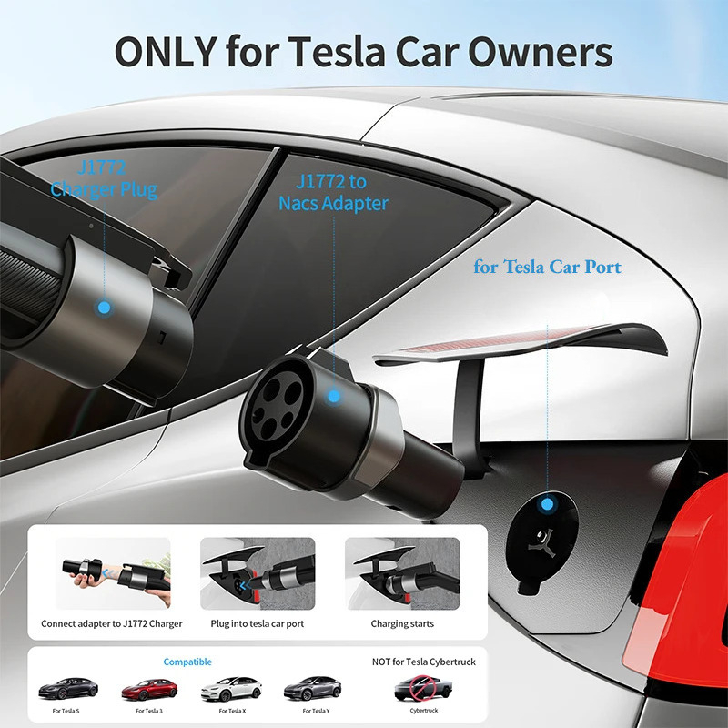QIAO 80A Type 1 naar Tesla EV- - Ev Charger Adapter recensie en prijs